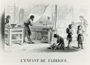Das Kind der Fabrik, ca. 1842 von French School
