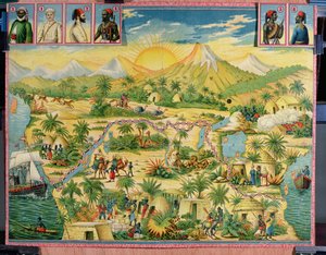 Die Eroberung Afrikas, Brettspiel basierend auf den Reisen von Sir Henry Morton Stanley (1841-1904) und David Livingstone (1813-73)