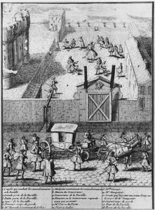 Die Konvulsionäre von Saint-Médard werden ins Gefängnis der Bastille gebracht, ca. 1730