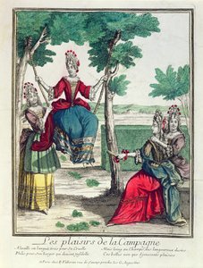 Die Freuden des Landes, 2. Hälfte des 17. Jahrhunderts (Farbgravur)
