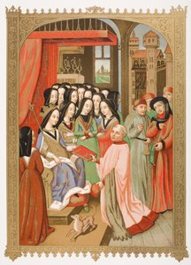 Der Hof von Maria von Anjou (1404-63) Faksimile einer Miniatur aus 