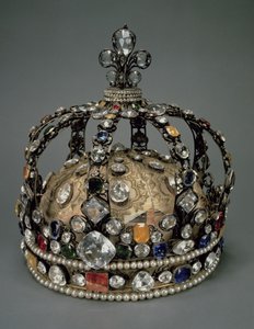 Die Krone von Ludwig XV., 1722 (vergoldetes Silber, Ersatzsteine & Perlen)