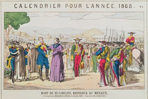 Der Tod von Maximilian, Kaiser von Mexiko, 19. Juni 1867 von French School