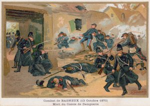 Der Tod des Comte de Dampierre während der Kämpfe bei Bagneux von French School