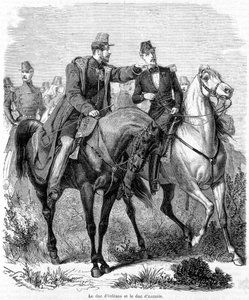 Der Herzog von Orléans und der Herzog von Aumale in Algerien - in „La France Populaire“ von Henri Martin von French School