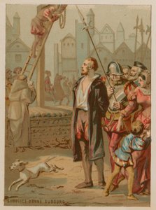 Die Hinrichtung von Anne du Bourg von French School