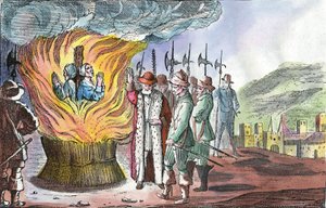 Die Hinrichtung von Waldenserinnen während des Piedmont-Osters 1655