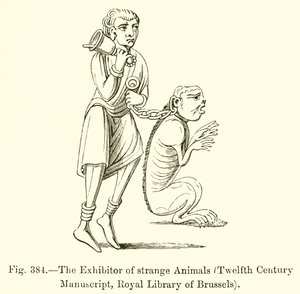Der Aussteller seltsamer Tiere von French School