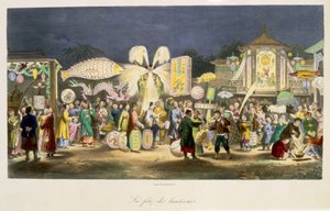 Das Laternenfest, veröffentlicht von Formentin, 1824-27 von French School