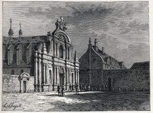 Das Feuillants-Kloster, der Treffpunkt des Feuillants-Clubs, einer royalistischen politischen Organisation während der Französischen Revolution. Gravur von 1889. Private Sammlung