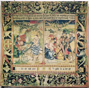 Die Flucht nach Ägypten und die Anbetung der Weisen von French School