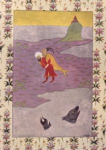 Die vierte Reise von Sindbad, Illustration für Sindbad der Seefahrer, aus Tausendundeine Nacht, 1895
