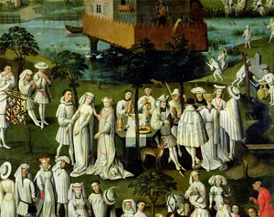 Der Garten der Liebe am Hof von Philipp dem Guten, in den Gärten des Château de Hesdin 1431 (Detail)