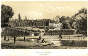Der Große Trianon, vom Kanal in Versailles aus gesehen im Jahr 1857. von French School