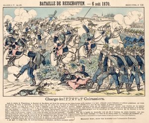 Der heroische Angriff der französischen Kavallerie während der Schlacht von Reichshoffen, 6. August 1870