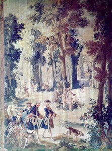 Die Jagd von Ludwig XV., Wandteppich, Mitte des 18. Jahrhunderts