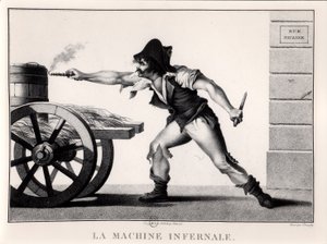 Die Höllenmaschine, rue Saint-Nicaise, Paris, 24. Dezember 1800 von French School
