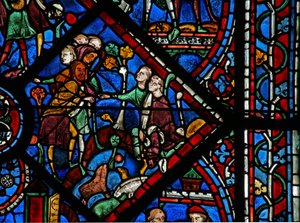 Das Joseph-Fenster: Seine Brüder hüten die Schafe von French School