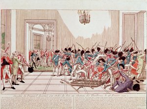 Die Ritter von Aggard entwaffnet auf Befehl des Königs im Tuilerienpalast, 28. Februar