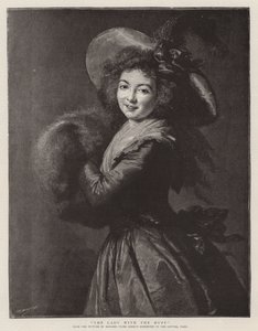 Die Dame mit dem Muff von French School
