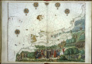 Die Landung von Jacques Cartier und Kolonisten in Kanada, 1547