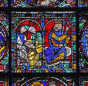 Das Leben Christi Fenster: Herodes befragt seine Wahrsager von French School