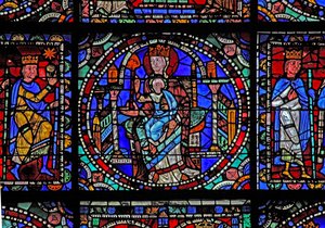 Das Leben Christi Fenster: Die Jungfrau und das Kind von French School