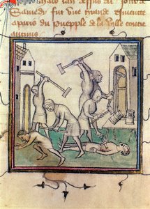 Die Mallotins während des Aufstands von 1382, 14.-15. Jahrhundert von French School