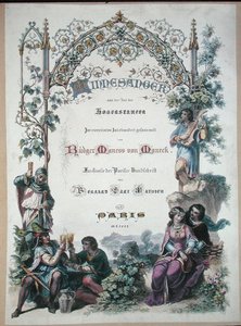 Die Minnesänger zur Zeit der Hohenstaufen, Faksimile eines Pariser Manuskripts von French School