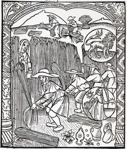 Der Monat August, aus einem Hirtenkalender, 1496