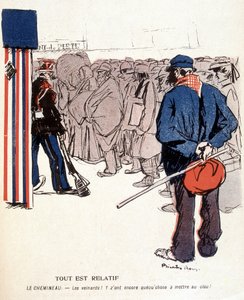 Der Berg der Barmherzigkeit: Alles ist relativ, die Eisenbahn: die Glücklichen, sie haben noch etwas, das sie verpfänden können - in „Der Butterteller“ Nr. 03.06.1905 von French School