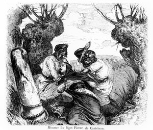 Die Ermordung des päpstlichen Legaten Pierre de Castelnau, 1860-80 von French School