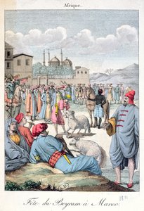 Das muslimische Fest Eid-el-Kabir in Marokko, 1811 von French School