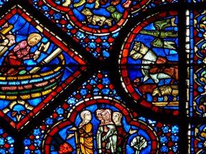 Das Noah-Fenster: Ein Paar der Nephilim von French School