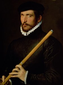 Der einäugige Flötenspieler, 1566 von French School