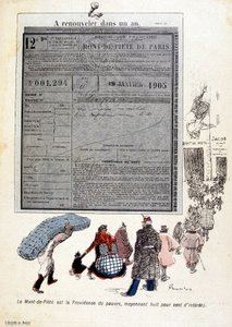 Der Berg der Barmherzigkeit: Der Berg der Barmherzigkeit ist die Vorsehung der Armen, für achthundert Prozent Zinsen - in „Der Butterteller“ Nr. 03.06.1905 von French School