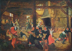 Die Plünderung eines Bauernhofs von French School