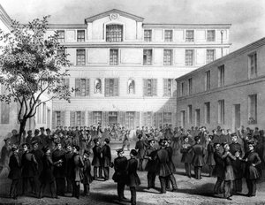 Die polnische Schule im Boulevard Batignolles, Paris, ca. 1850 von French School