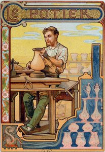 Der Töpfer, Illustration aus einem Buch über Handwerke, ca. 1899
