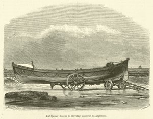 Der Köcher, Rettungsboot gebaut in England (Gravur) von French School