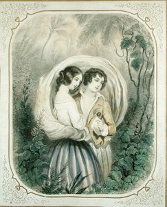 Die Rückkehr vom Spaziergang, aus Paul et Virginie von Henri Bernardin de Saint-Pierre (1737-1814)