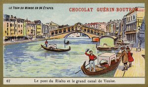 Die Rialtobrücke und der Canal Grande von Venedig