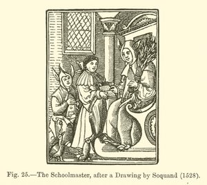Der Schulmeister (Gravur) von French School