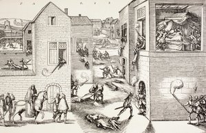 Das Massaker am Bartholomäustag, August 1572, aus 