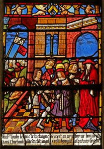 Das Fenster des Heiligen Ludwig: Huldigung von Graf Thibault IV an den Heiligen Ludwig