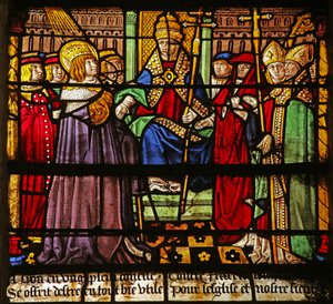 Das Fenster des Heiligen Ludwig: Ludwig beim Konzil von Lyon
