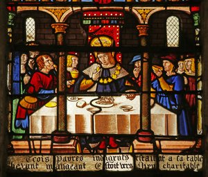 Das Fenster des Heiligen Ludwig: Ludwig speist die Armen