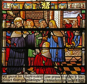Das Fenster des Heiligen Ludwig: Die Bestrafung eines Gotteslästerers