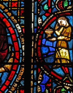 Das St. Lubin-Fenster: Stifter - Weinmacher von French School