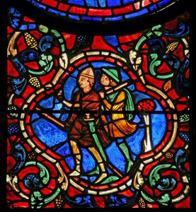 Das St. Martin Fenster: Zwei Räuber von French School